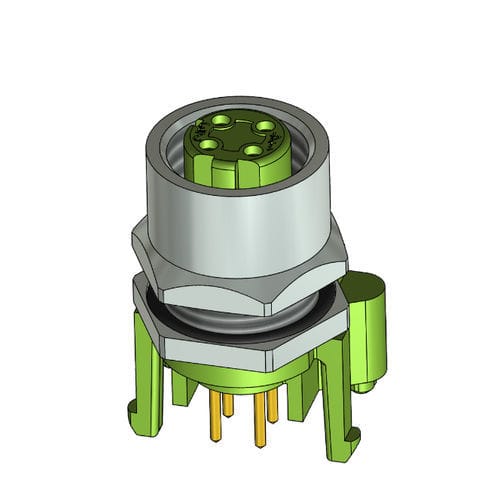 Zirkulärer elektrischer Steckverbinder - IC AUTOMATION - Crimp / geschweißt / M8