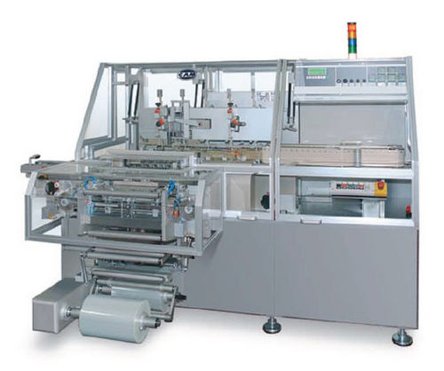 Kontinuierliche Schrumpffolienverpackungsmaschine - RV series - CAM - automatisch / für Kosmetik / für Kartonverschluss