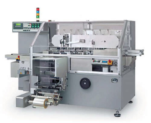 Automatische Schrumpffolienverpackungsmaschine - RVP - CAM - für Kosmetik / für Kartonverschluss / mit hoher Drehzahl