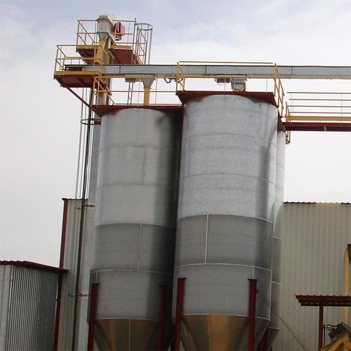 Silo mit konischem Boden - Metaga - für staubförmiges Gut