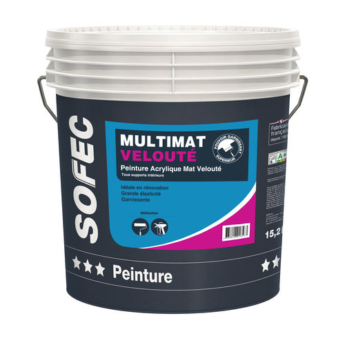 Endfarbe - Multimat Velouté - Sofec - flüssig / Acryl / für Gebäudetechnik