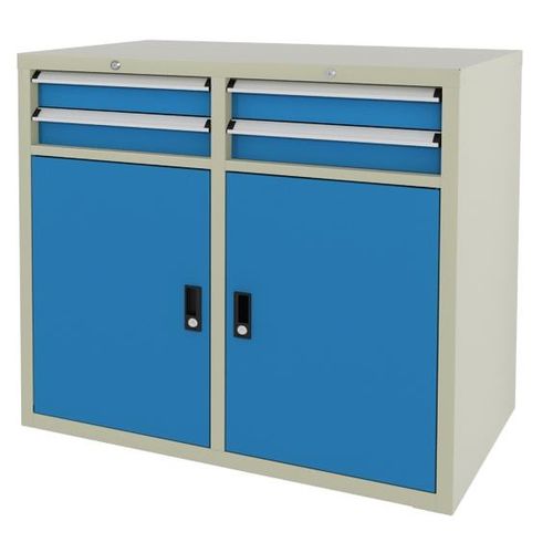Werkzeugschrank - ChengDu SanJi Technology Co.,LTD - bodenstehend / mit 4 Schubladen / doppeltürig