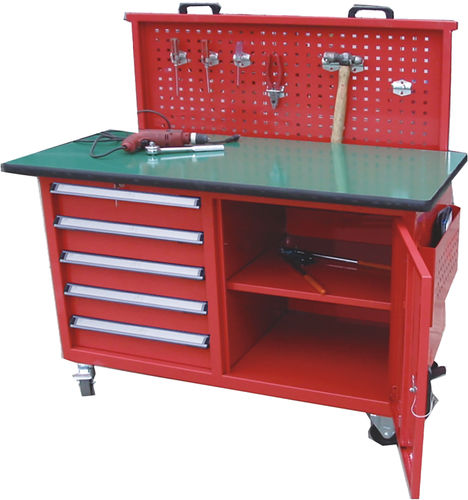 Stahl-Werkbank - FCY-2005 - ChengDu SanJi Technology Co.,LTD - mit Schublade / mobil / mit Fächern