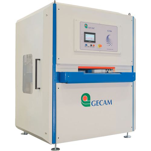 Schleifband-Entgratmaschine - GT06 - GECAM SRL - Schleifer / zum Bürsten / für Blech