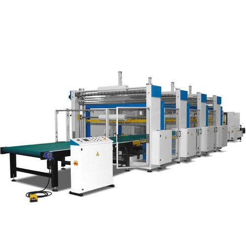Vollautomatische Schrumpffolienverpackungsmaschine - COMBO  - CONSTRUCCIONES METÁLICAS J BARBERAN, SA - für Holz / für Möbel / für Keramikprodukte