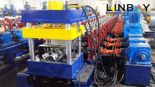 Profiliermaschine für Sicherheitsschienen - WUXI LINBAY MACHINERY CO.,LTD - automatisch / Stanzen