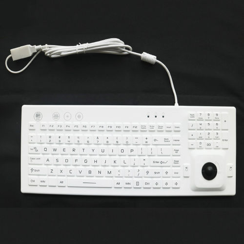 Tastatur für die Medizintechnik - MKB-106-BML - MATE TECHNOLOGY SHENZHEN LIMITED - Desktop / mit mechanischen Tasten / 2 Maustasten