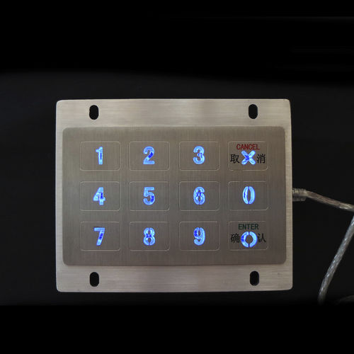 Infrarot-Nummernblock - MKA-34-NL-V2 - MATE TECHNOLOGY SHENZHEN LIMITED - 12 Tasten / einbaufähig / gebürsteter Edelstahl