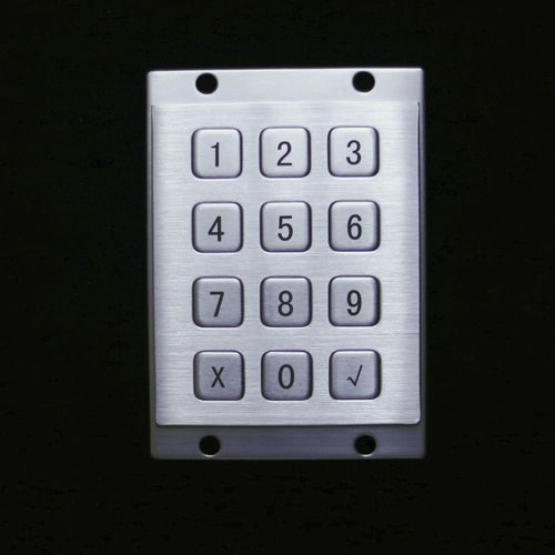 Nummernblock / 12 Tasten - MKA-34N-MX - MATE TECHNOLOGY SHENZHEN LIMITED - einbaufähig / Edelstahl / IP65