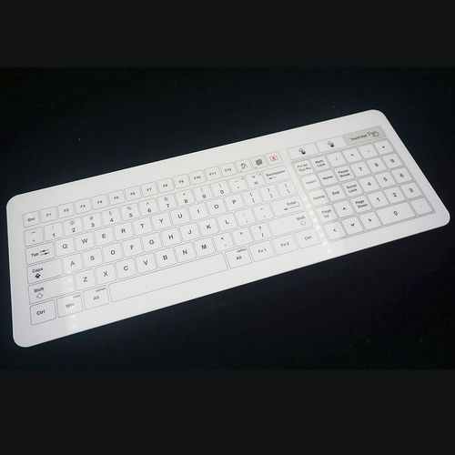 Hartglas-Tastatur - MKE-436-N - MATE TECHNOLOGY SHENZHEN LIMITED - Desktop / mit mechanischen Tasten / 2 Maustasten