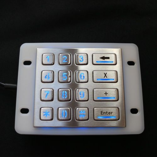 Nummernblock / 16 Tasten - MKA-16N - MATE TECHNOLOGY SHENZHEN LIMITED - einbaufähig / Edelstahl / USB