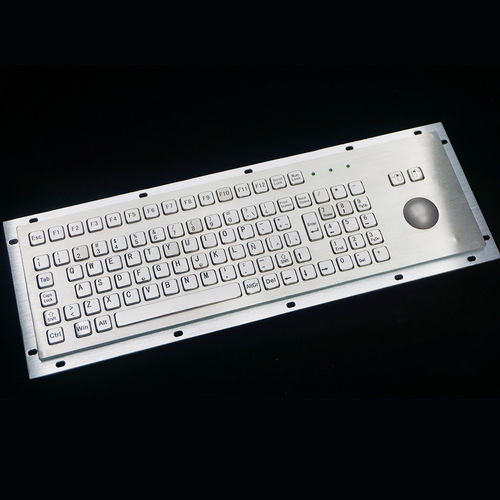 Einbaufähige Tastatur - MKA-95-BN - MATE TECHNOLOGY SHENZHEN LIMITED - 95 Tasten / Trackball / für Industrieanwendungen