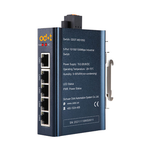 Ethernet-Switch / unmanaged - ODOT-MS105G - ODOT Automation - 5 Ports / für DIN-Schiene / RJ45