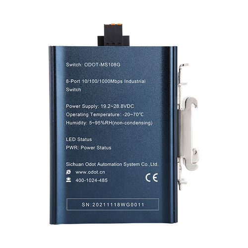 Ethernet-Switch / unmanaged - ODOT-MS108G - ODOT Automation - 8 Ports / für DIN-Schiene / RJ45