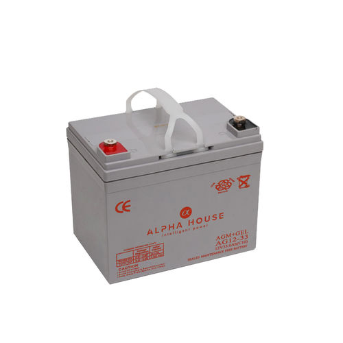 Rechteckige Batterie - AG12-33 AGM+GEL - Alpha House Ltd - 12 V / UL / CE