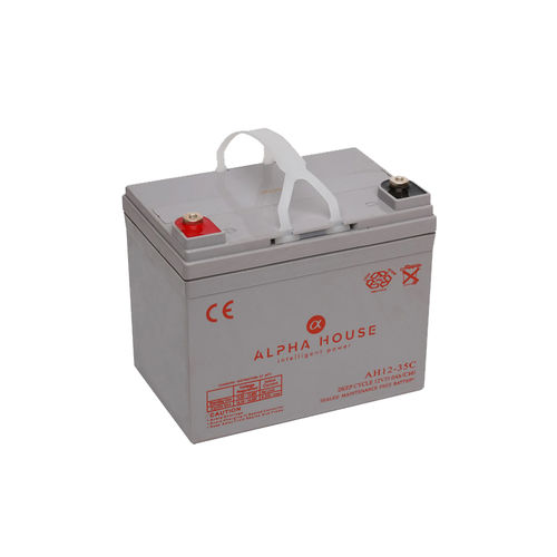 Rechteckige Batterie - AH12-35C Deep Cycle - Alpha House Ltd - 12 V / UL / CE