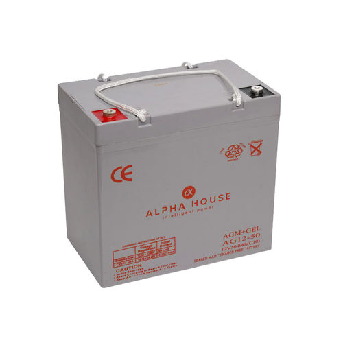 Rechteckige Batterie - AG12-50 AGM+GEL - Alpha House Ltd - 12 V / UL / CE