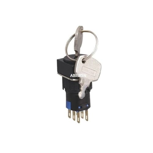 Schlüsselschalter - A16-22ZK2 - YUEQING AIBEIKEN ELECTRIC CO., LTD. - einpolig / IP40 / Kunststoff