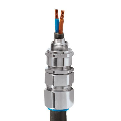 Kabelverschraubung / vernickeltes Messing - E2W  - CMP Products - Messing / Aluminium / IP66