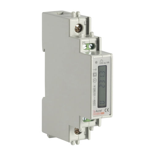 Einphasiger elektrischer Energiezähler - ADL10-E  - ACREL CO., LTD. - für DIN-Schiene / 50 Hz / mit LCD-Display
