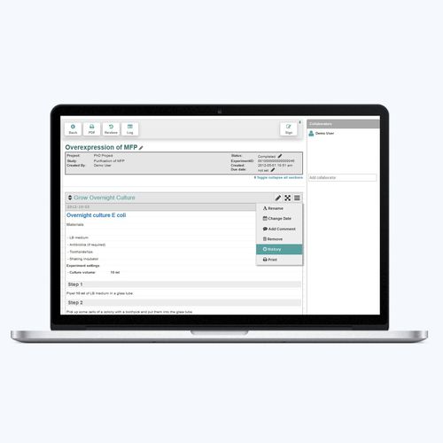 Tracking-Software - eLABJournal - Eppendorf SE - Labor / iOS / Android