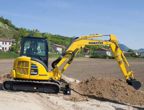 Minibagger - PC55MR-5  - Komatsu Europe - auf Raupen / Diesel / für Baustellen