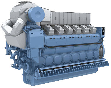 Dieselmotor - B32:40 - Rolls Royce - 2-Zylinder / Turbolader / für Seewasseranwendungen