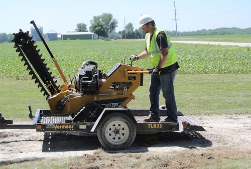 Baumaschinentransporter-Anhänger - TLR33 - Vermeer Manufacturing - für Maschinen / einachsig / angehängt