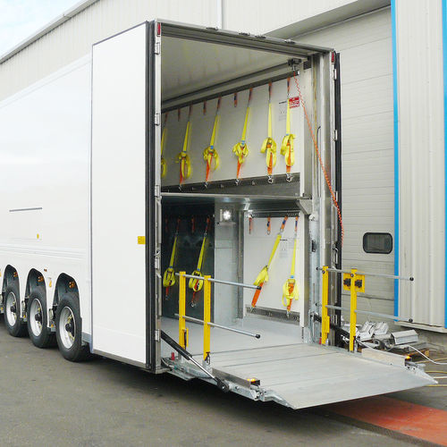 Säulen-Ladebordwand - DH-VX.25.D2 - Dhollandia - zweistufig / für LKW / für Fahrzeuge