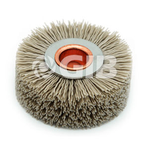 Nylonbürste - Huzhou Golden Industrial Brush Co., Ltd. - kreisförmig / zur Endbearbeitung / Reinigung