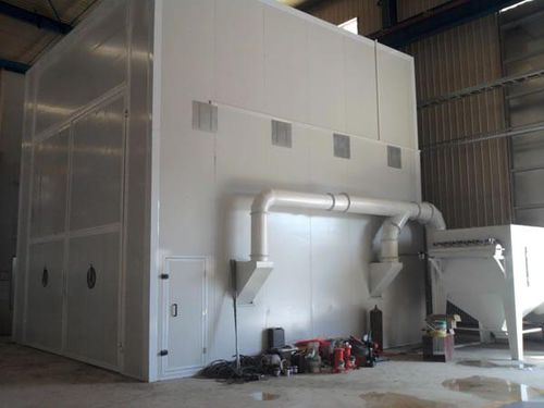 Injektor-Strahlkabine - Guangdong Jingzhongjing Industrial Painting Equipments Co., Ltd. - automatisch / Durchlauf