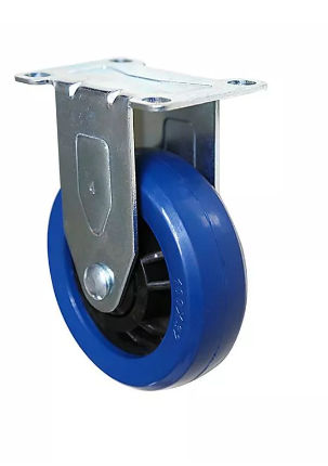 Bockrolle - 310PF-100035B-42S - Taizhou Wanda Casters & Hardware Mfg. Co., Ltd. - mit Grundplatte / doppelt / elastischer Gummi