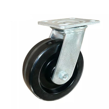 Lenkrolle - 600PS-100050R-06 - Taizhou Wanda Casters & Hardware Mfg. Co., Ltd. - mit Grundplatte / doppelt / Stahl