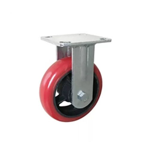 Bockrolle -  600PF-100050R-13 - Taizhou Wanda Casters & Hardware Mfg. Co., Ltd. - mit Grundplatte / doppelt / Polyurethan