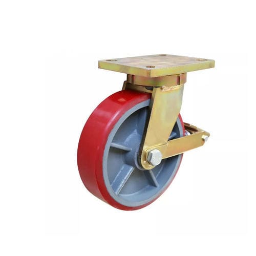 Lenkrolle - 1T/2T - Taizhou Wanda Casters & Hardware Mfg. Co., Ltd. - mit Grundplatte / mit Bremse / maßgefertigt