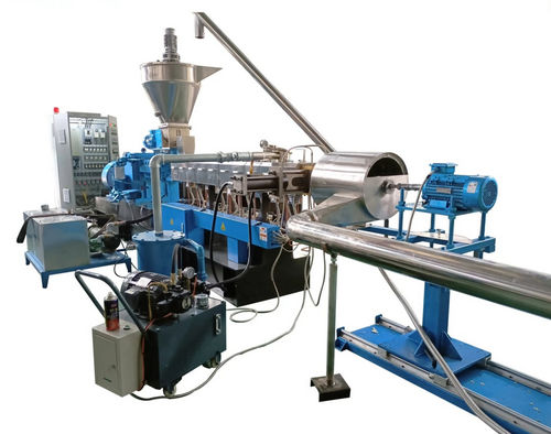 Doppelschneckenextruder - TSE-40 - Nanjing Haisi Extrusion Equipment Co., Ltd. - Granulierung / für biologisch abbaubare Thermoplaste
