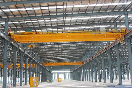 Zweiträger-Brückenkran - Henan Kuangshan Crane Co., Ltd. - mit Leichthebesystem / für Lagerhallen / leichtgewichtig