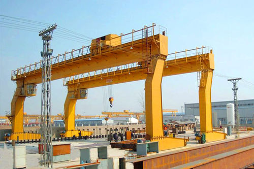 Schienenmontierter Portalkran - Henan Kuangshan Crane Co., Ltd. - für Werkstatt / für Lagerhallen / Einträger