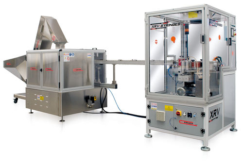 Tampondruckmaschine mit geschlossenem Farbgebersystem - XRV-110 - COMEC ITALIA - automatisch / monochrom / für medizinische Anwendungen