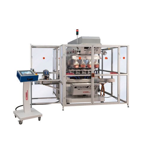 Tampondruckmaschine mit hermetischem Farbgebersystem - INKPRINT XE20 4C T.I. - COMEC ITALIA - 4-Farben / mit Touchscreen / ansteuerbar