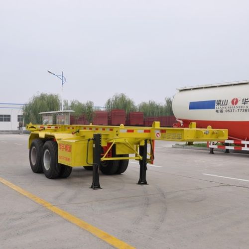 Sattelauflieger für Containertransport - Shandong Liangshan Huayu Group Auto Manufactory Co., Ltd. - Skelett / 2-Achsen / angehängt