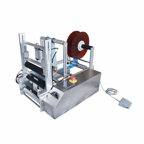Halbautomatisches Etikettiersystem - Zhejiang Haizhou Packing Machine Co., Ltd. - für Flaschen / doppelseitig