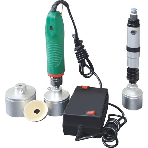 Pneumatische Schraubverschlussanlage - Zhejiang Haizhou Packing Machine Co., Ltd. - manuell / für Glasflaschen / für Plastik-Schraubdeckel
