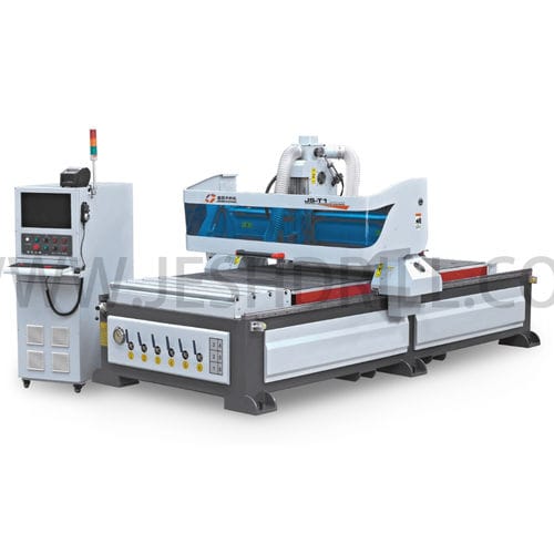 Schneidemaschine für Holz - JS-T1 - Foshan Shunde Jiansheng Machine Manufacturing Co., Ltd. - CNC / mit automatischem Be- und Entladen / vertikal