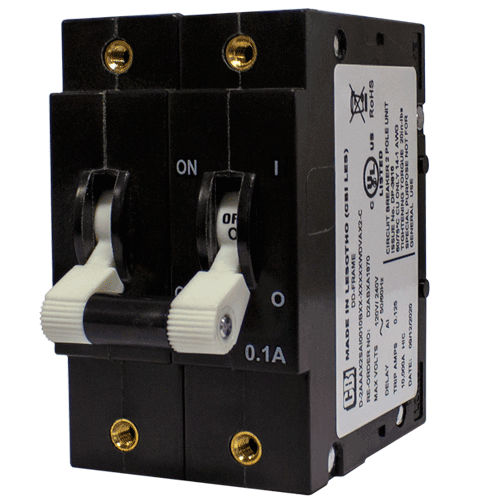 Hydraulisch-magnetischer Schutzschalter - D2R series - CBI-electric: low voltage - AC / zweipolig / mit manueller Rücksetzung