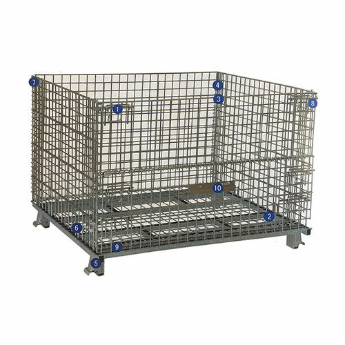 Maschendraht-Palettenbox - IWM series - NANJING TOCO WAREHOUSE EQUIPMENT CO., LTD. - Lager / stapelbar / zusammenklappbar