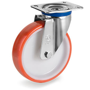 Lenkrolle - 60 series - Tellure Rôta - mit Grundplatte / für Wagen / für Räder und für mobile Gerüste