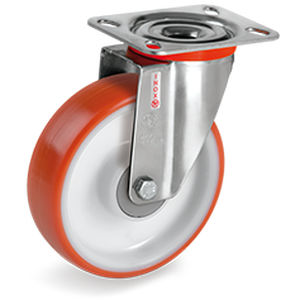 Rolle für mittelschwere Lasten - 60 CC series - Tellure Rôta - drehbar / mit Grundplatte / für Wagen