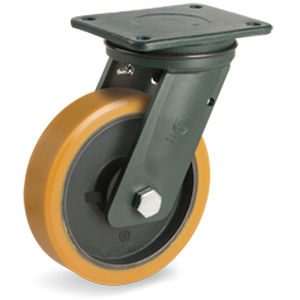 Lenkrolle - 64 series - Tellure Rôta - mit Grundplatte / Industrie / für Materialumschlag