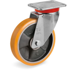 Lenkrolle - 65GH series - Tellure Rôta - mit Grundplatte / für Schwerlasten / Industrie